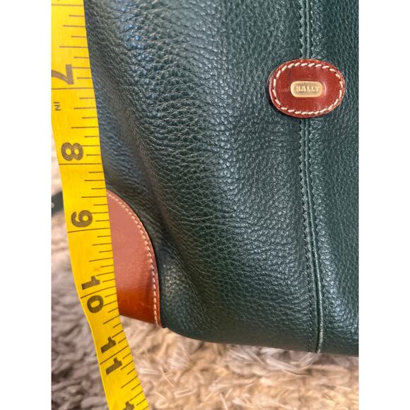 Vintage Bally leather two-tone shoulder  crossbody bag  with brown trim - Picture 6 of 7